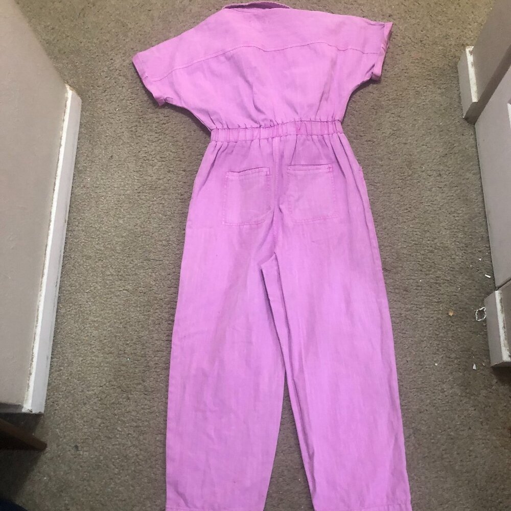 Universal Thread Light Pink/Purple Utility Jumpsuit SS Button Front Size 4 - Picture 4 of 4